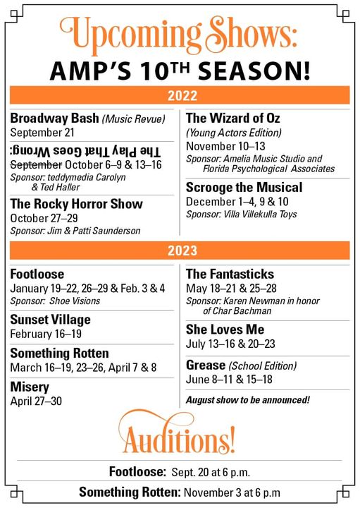 Amelia Musical Playhouse's 10th Season